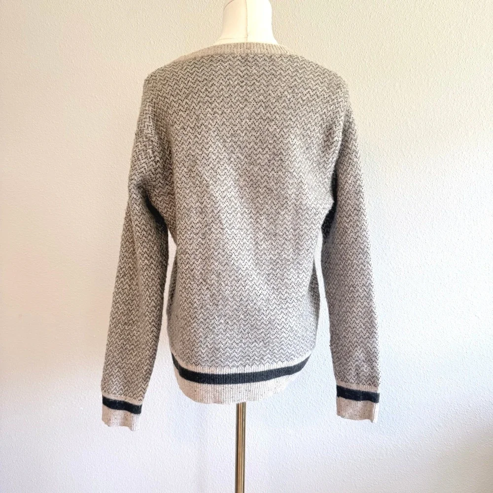 J.Crew Mens Merino Wool Blend Donegal Herringbone Crewneck Sweater Large